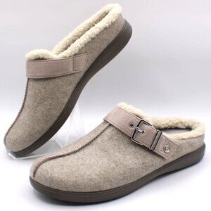 Bzees LifeStride Eternity Women 9M Clog Slippers Buckle Strap Knit Lined Outdoor